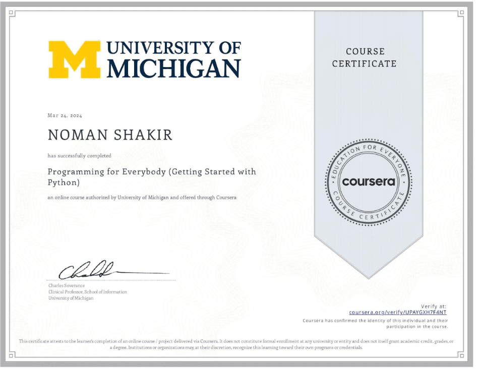 Programming for Everybody (Getting Started with Python)