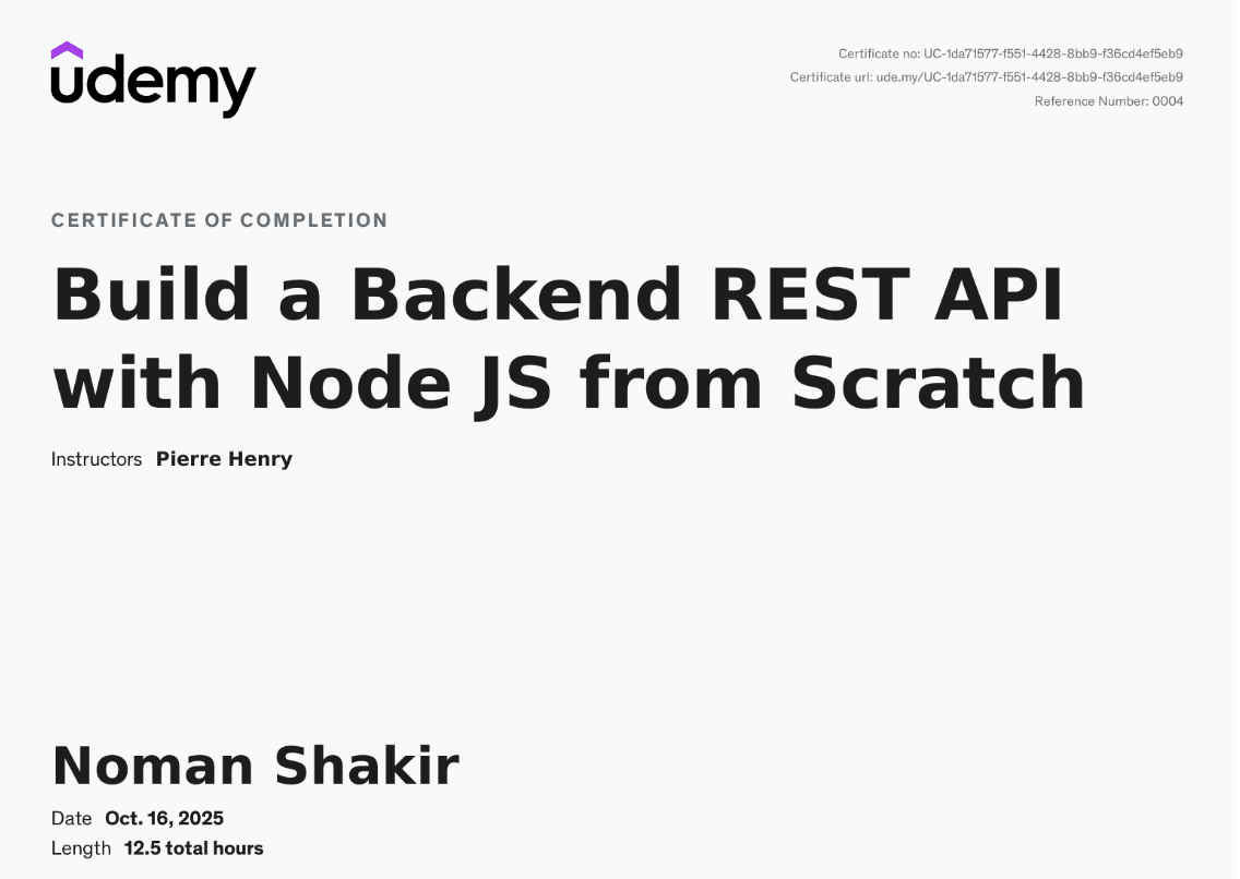Build a Backend REST API with Node JS from Scratch